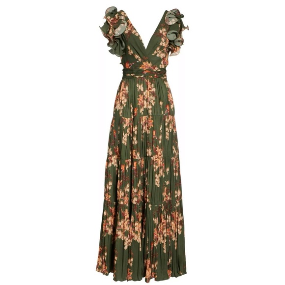 JOHANNA ORTIZ Renaissance Floral Silk Maxi Gown 4 - Picture 6 of 13
